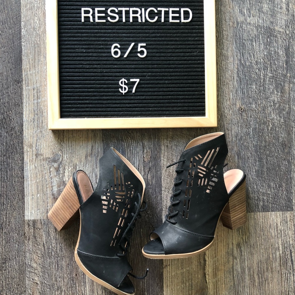 Peep toe booties